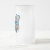 Tropische uitnodiging matglas bierpul (Center)