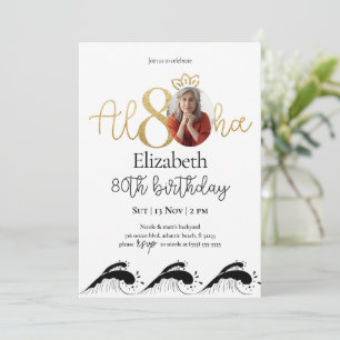 Tropische uitnodiging op 80e gouddag met foto