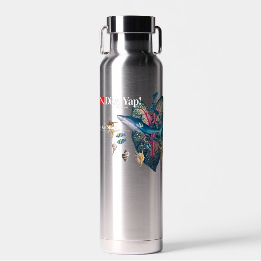 Tropische uitnodiging waterfles (Voorkant)