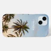 Tropische vakantie palmbomen Case-Mate iPhone case (Achterkant (horizontaal))