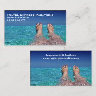 Tropische vakantie reisagent visitekaartje