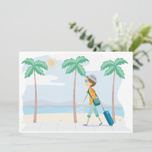 Tropische Vakantie Reiziger Fun Beach Reizen Kaart