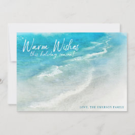 TROPISCHE VAKANTIESTRAND | Kerstmis of Hanukkah Feestdagenkaart