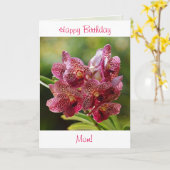 Tropische Vanda Orchid Birthday Card Kaart (Gele Bloem)