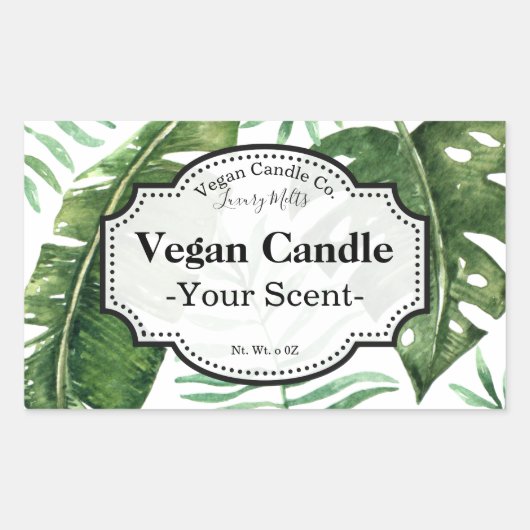 Tropische Vegan Candle Label (Voorkant)
