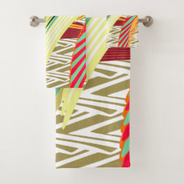 Tropische veren bohemian handdoek