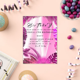 Tropische verjaardagsuitnodiging, Hawaiaanse Anana Acryl Uitnodigingen