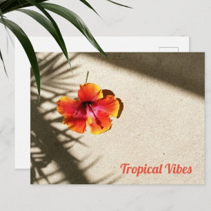 Tropische Vibe Hibiscus Briefkaart