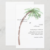 Tropische Vibe-loofbudgetpalmboom Bruiloft (Voorkant / Achterkant)