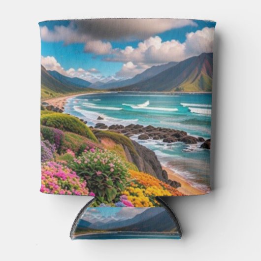 Tropische vibes blikjeskoeler (Voorkant)