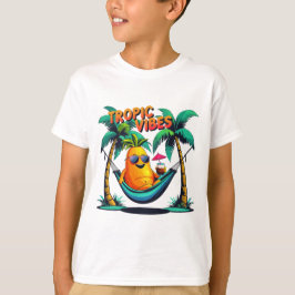 Tropische vibes: Cool Papaya Lounging in een hangm T-shirt