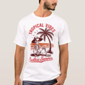 Tropische Vibes Endless Summer Skeleton T-shirt (Voorkant)