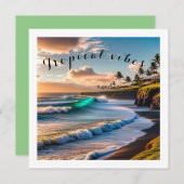 Tropische vibes feestdagenkaart (Voorkant / Achterkant)