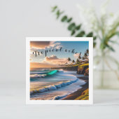 Tropische vibes feestdagenkaart (Staand voorkant)