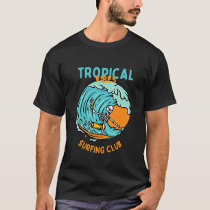 Tropische vibes surfclub t-shirt