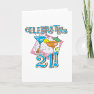 Tropische viering 21 kaart