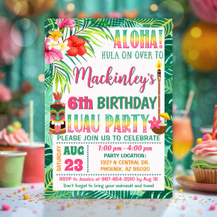 Tropische viering Luau Party Verjaardag Kaart