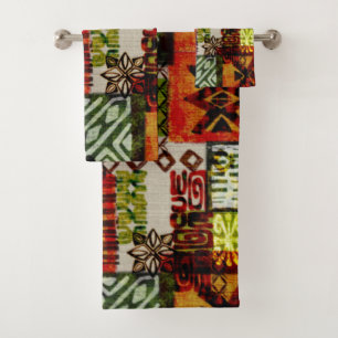 Tropische vintage 60s Hawaiian barkcloth Bad Handdoek