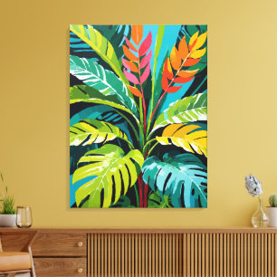 Tropische virussen canvas afdruk