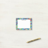 Tropische vis aquarel gepersonaliseerd post-it® notes (Op bureau)