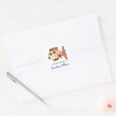 Tropische vis Boekplaat Ronde Sticker (Envelop)