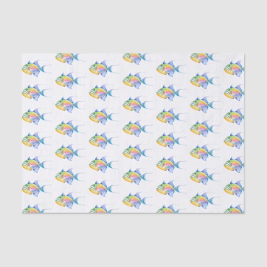 Tropische vis decoratief weefsel papier patroon (Voorkant)