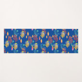 Tropische vis en koraal op blauw yogamat (Voorkant (horizontaal))