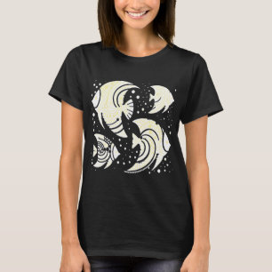 Tropische vis geel en wit t-shirt