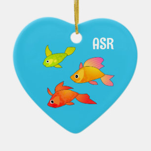 Tropische vis - Heldere Cartoon stijl op maat Keramisch Ornament