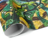 Tropische vis in de Abstracte oceaankunst Cadeaupapier (Rol Hoek)