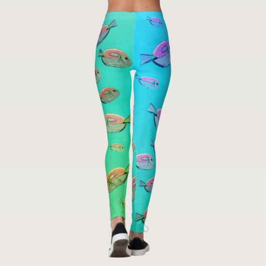 Tropische vis in Zee art Summer Leggings (Achterkant)