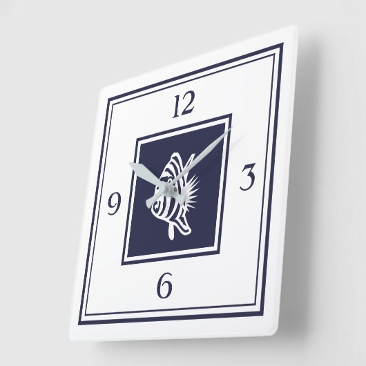 Tropische Vis Nautische Vierkante Wandklok Vierkante Klok (Hoek)