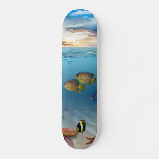 Tropische vis onderwater koraalrif skateboard (Voorkant)
