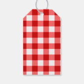 Tropische Vis Rode Gingham Gelukkige 1e Verjaardag Cadeaulabel (Achterkant)