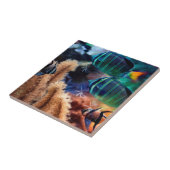 Tropische vis tegeltje (Zijkant)