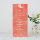 Tropische vis waterverf bruiloft menu (Staand voorkant)