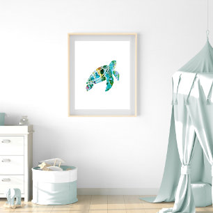 Tropische vis Waterverf kwekerij kunst Poster