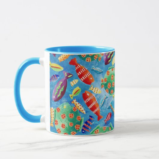 Tropische vis Zee leven onder water nautische Mok (Links)