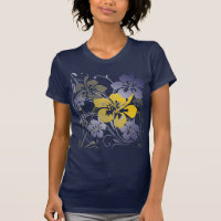 Tropische visjes (op blauw) T-shirt