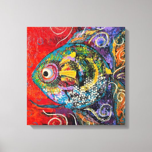 Tropische visprint canvas afdruk (Voorkant)