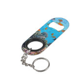 Tropische visscène onder water mini flessenopener (Achterkant Gekanteld)