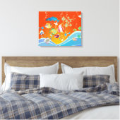 Tropische vissen in de oceaan Canvas Afdruk (Insitu (Slaapkamer))