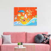 Tropische vissen in de oceaan Canvas Afdruk (Insitu (Woonkamer))