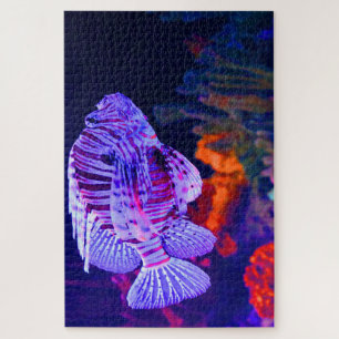 Tropische vissen in een aquarium. legpuzzel