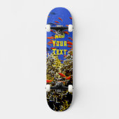 Tropische Vissen in Oceaan Koraalrif Blauw Zee Ele Skateboard (Voorkant)