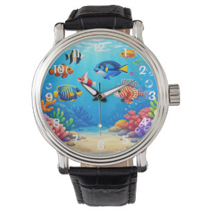 Tropische Vissen Kom Horloge