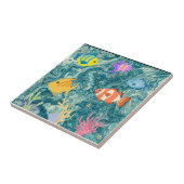 tropische vistank aqarium tegeltje (Zijkant)