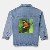 Tropische vlinder denim jacket (Achterkant)