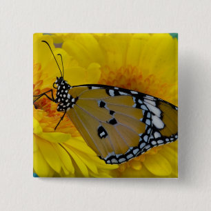 Tropische Vlinders Vierkante Button 5,1 Cm