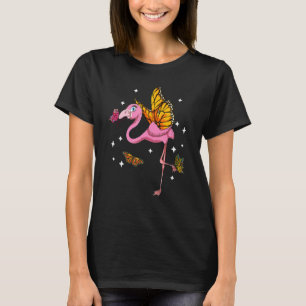 Tropische Vogel Dier Magische Vlinder Flamin T-shirt
